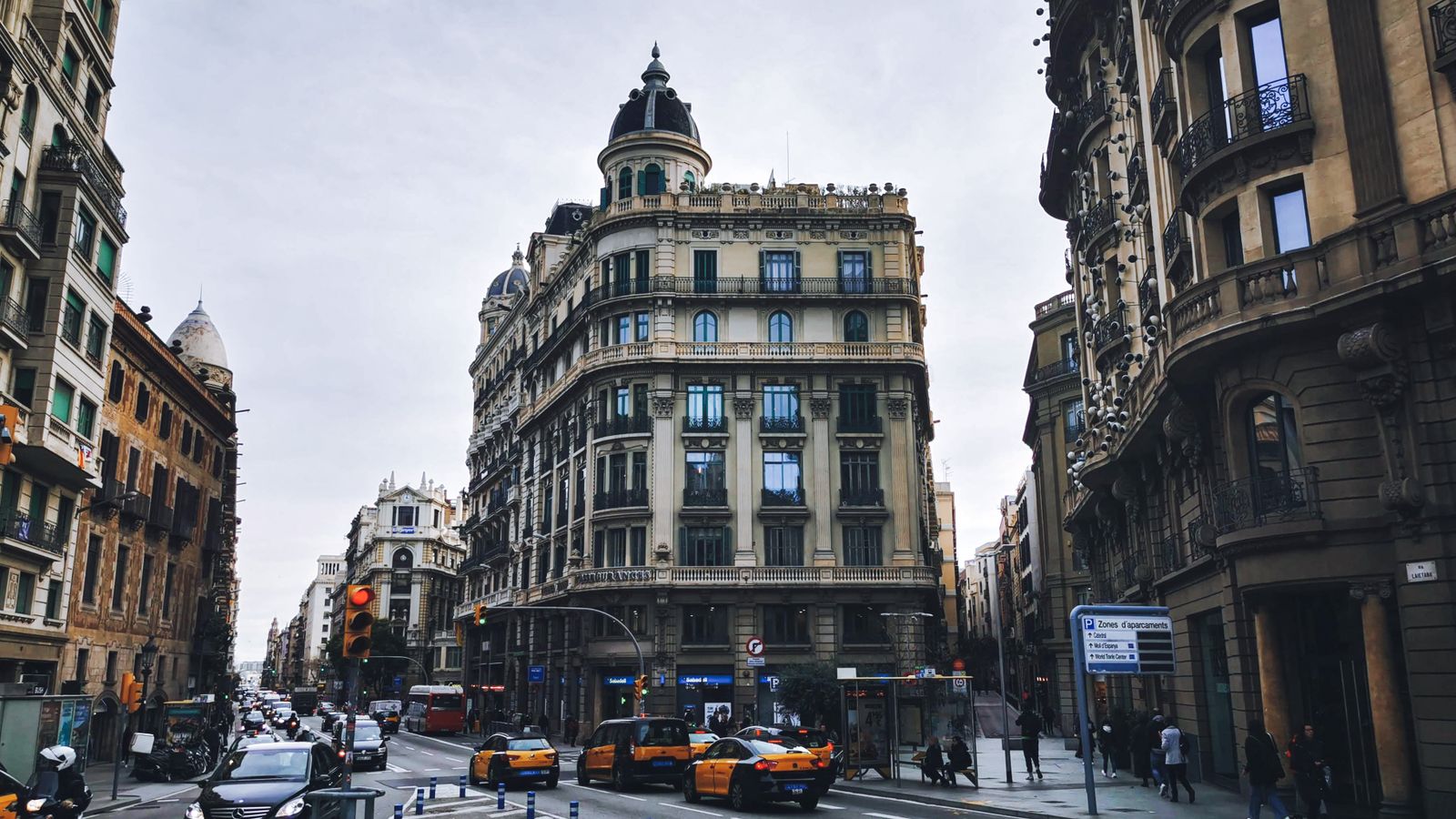 Street view of central Barcelona