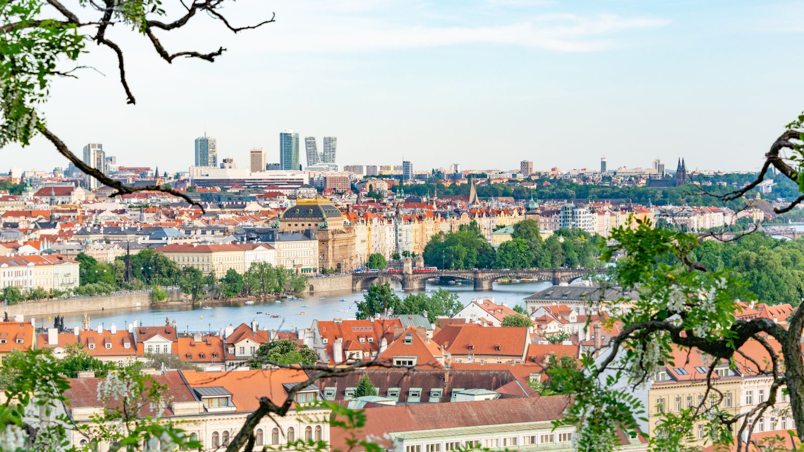 European city viewed from above